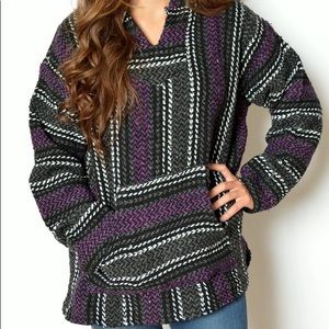 Purple Baja Joe Rasta Drug Rug Pullover